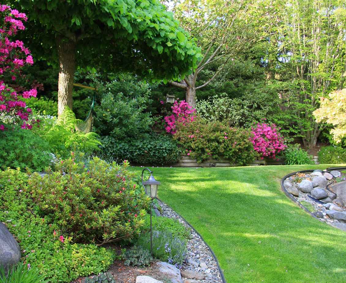 Aménagement paysager d'un jardin